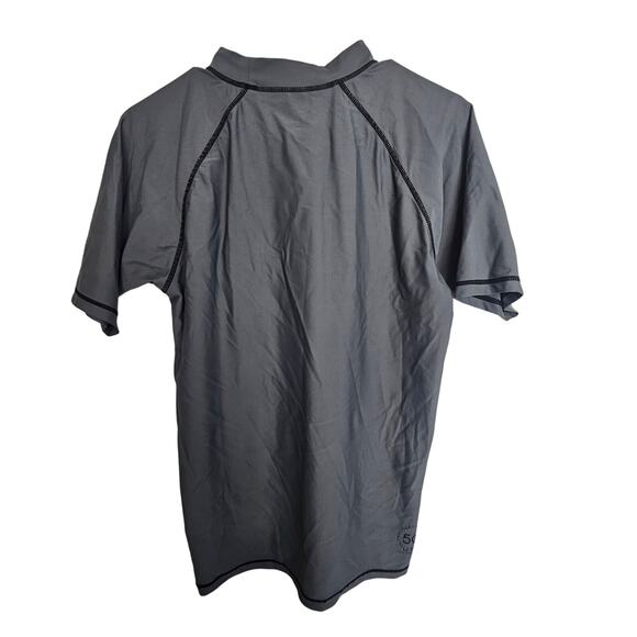 Maui and Sons Rash Guard Gray Short Sleeve Swimwear Swim Top Men M UPF 50+ - Picture 6 of 7